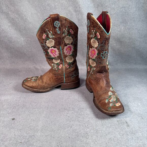 Macie Bean Other - Macie Bean Girls Little Honey Bunch Floral Western Boots Size 12 D Preowned